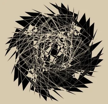 Geometric edgy random shape. Abstract textured design Illustrazione stock
