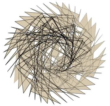Geometric edgy random shape. Abstract textured design Stock Illustration