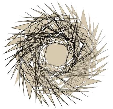 Geometric edgy random shape. Abstract textured design Stock Illustration