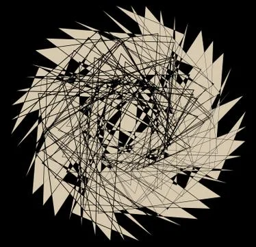 Geometric edgy random shape. Abstract textured design イラスト素材