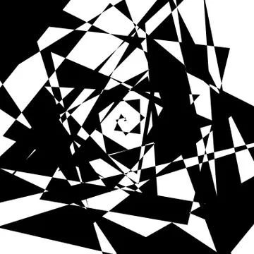 Geometric edgy rough pattern. Abstract black and white art. Illustrazione stock