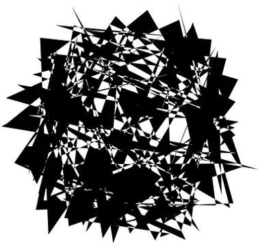 Geometric edgy shape, pattern. Rough, edgy geometric textured element Stock Illustration