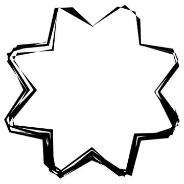 Geometric edgy shape, pattern. Rough, edgy geometric textured element Stock Illustration
