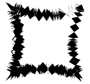 Geometric edgy shape, pattern. Rough, edgy geometric textured element 库存插图