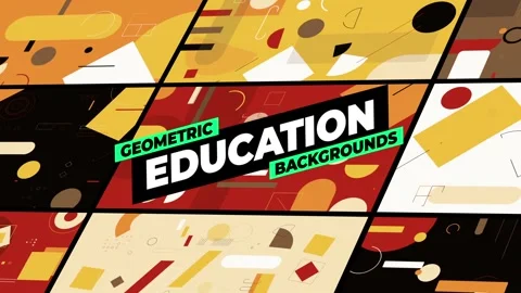 Geometric Education Backgrounds Stock After Effects