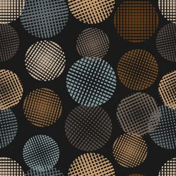 Geometric elegant seamless pattern background with spotted elements. Illustrazione stock