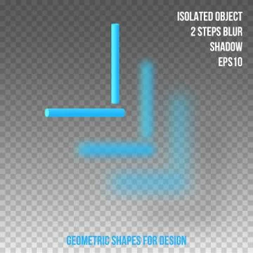 Geometric element for design. Isolated object with blur and shadow. 3D vector Stock Illustration