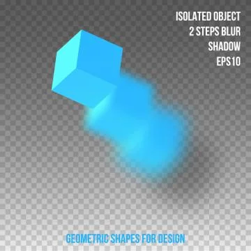 Geometric element for design. Isolated object with blur and shadow. 3D vector Illustrazione stock