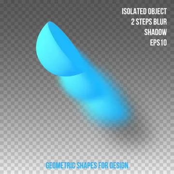 Geometric element for design. Isolated object with blur and shadow. 3D vector Stock Illustration
