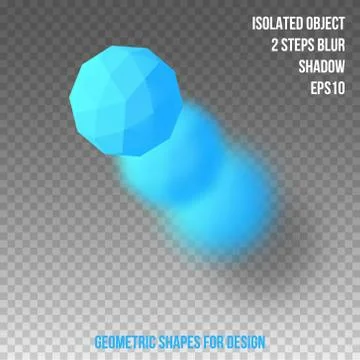 Geometric element for design. Isolated object with blur and shadow. 3D vector Stock Illustration