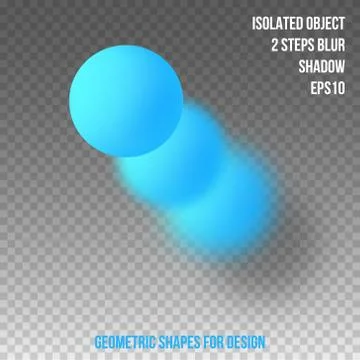 Geometric element for design. Isolated object with blur and shadow. 3D vector Stock Illustration