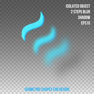 Geometric element for design. Isolated object with blur and shadow. 3D vector Stock Illustration