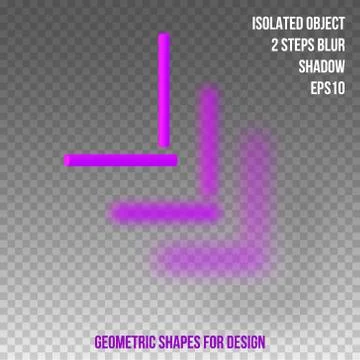 Geometric element for design. Isolated object with blur and shadow. 3D vector Stock Illustration
