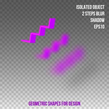 Geometric element for design. Isolated object with blur and shadow. 3D vector Stock Illustration