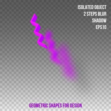 Geometric element for design. Isolated object with blur and shadow. 3D vector Stock Illustration