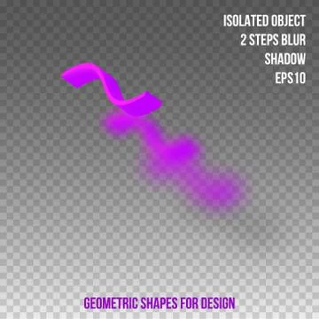 Geometric element for design. Isolated object with blur and shadow. 3D vector Stock Illustration