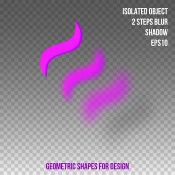 Geometric element for design. Isolated object with blur and shadow. 3D vector Stock Illustration