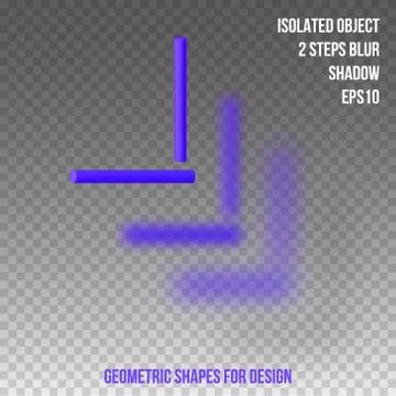 Geometric element for design. Isolated object with blur and shadow. 3D vector Stock Illustration