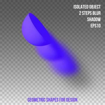 Geometric element for design. Isolated object with blur and shadow. 3D vector Stock Illustration