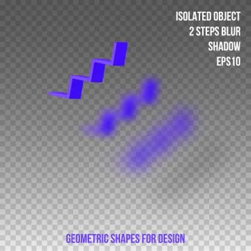 Geometric element for design. Isolated object with blur and shadow. 3D vector Stock Illustration