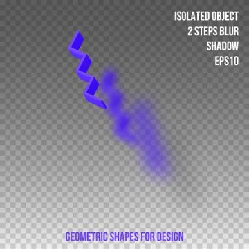 Geometric element for design. Isolated object with blur and shadow. 3D vector Stock Illustration
