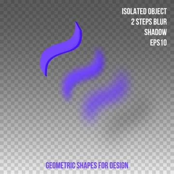 Geometric element for design. Isolated object with blur and shadow. 3D vector Stock Illustration