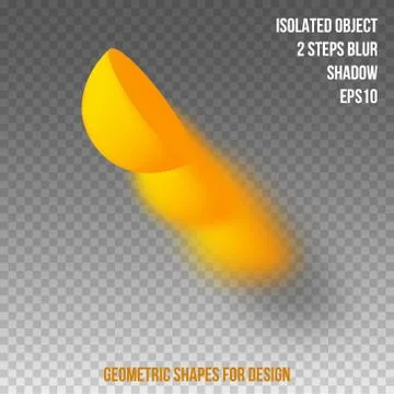 Geometric element for design. Isolated object with blur and shadow. 3D vector Stock Illustration