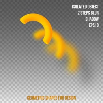 Geometric element for design. Isolated object with blur and shadow. 3D vector Illustrazione stock