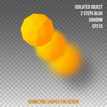 Geometric element for design. Isolated object with blur and shadow. 3D vector Stock Illustration