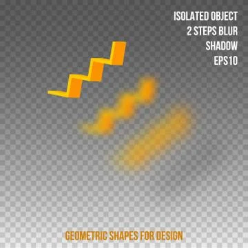 Geometric element for design. Isolated object with blur and shadow. 3D vector Stock Illustration