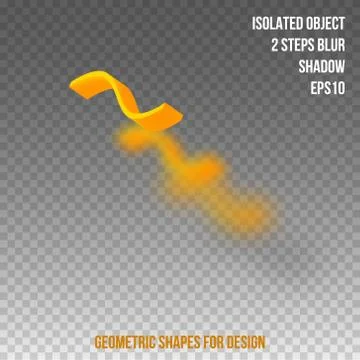 Geometric element for design. Isolated object with blur and shadow. 3D vector Stock Illustration