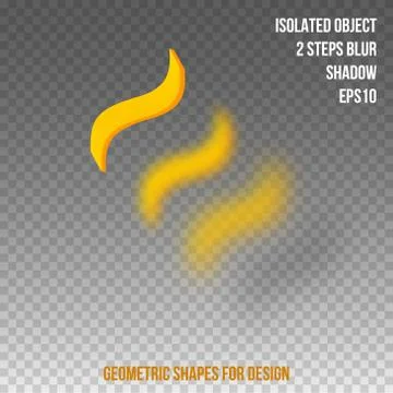Geometric element for design. Isolated object with blur and shadow. 3D vector Stock Illustration