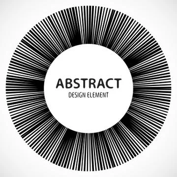 Geometric element made of lines. Abstract monochrome shape isolated on white Иллюстрация