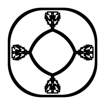 Geometric Element, Pixel Art - Minimalist Abstract Symbol Pattern Ilustración de archivo