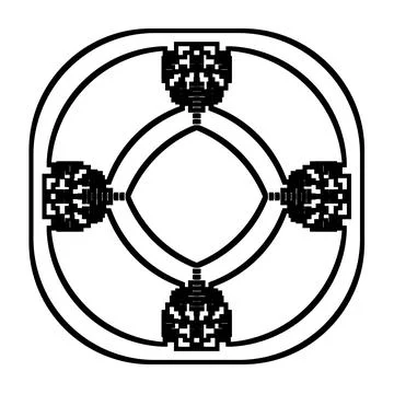 Geometric Element, Pixel Art - Minimalist Abstract Symbol Pattern Ilustración de archivo