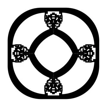 Geometric Element, Pixel Art - Minimalist Abstract Symbol Pattern Ilustración de archivo