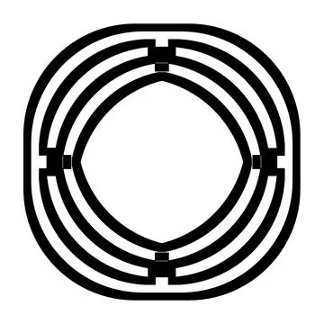 Geometric Element, Pixel Art - Minimalist Abstract Symbol Pattern Stock Illustration