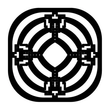 Geometric Element, Pixel Art - Minimalist Abstract Symbol Pattern Ilustración de archivo