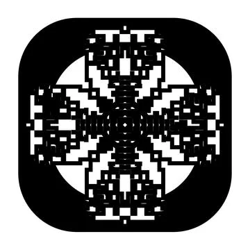 Geometric Element, Pixel Art - Minimalist Abstract Symbol Pattern Ilustración de archivo