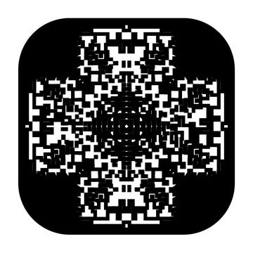 Geometric Element, Pixel Art - Minimalist Abstract Symbol Pattern Illustrazione stock