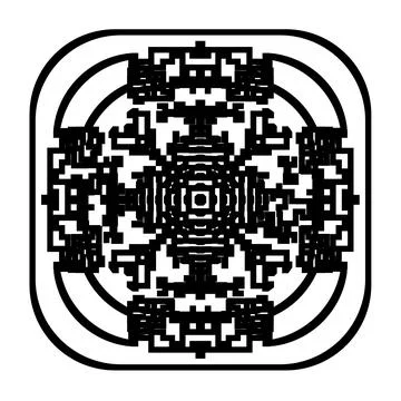 Geometric Element, Pixel Art - Minimalist Abstract Symbol Pattern Stock Illustration