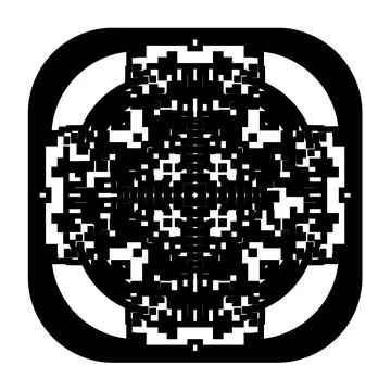 Geometric Element, Pixel Art - Minimalist Abstract Symbol Pattern Ilustración de archivo