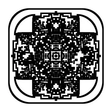 Geometric Element, Pixel Art - Minimalist Abstract Symbol Pattern イラスト素材