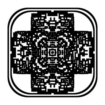 Geometric Element, Pixel Art - Minimalist Abstract Symbol Pattern Illustrazione stock