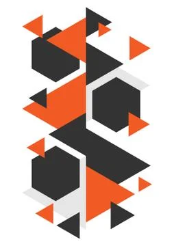 Geometric elements abstract background Stock Illustration