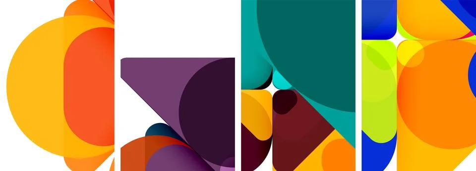 Geometric elements abstract backgrounds for wallpaper, business card, cover Stock Illustration