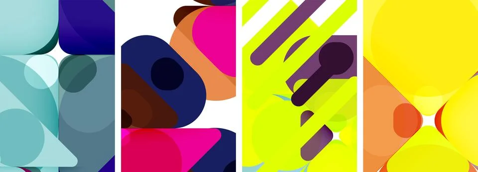 Geometric elements abstract backgrounds for wallpaper, business card, cover Stockillustratie