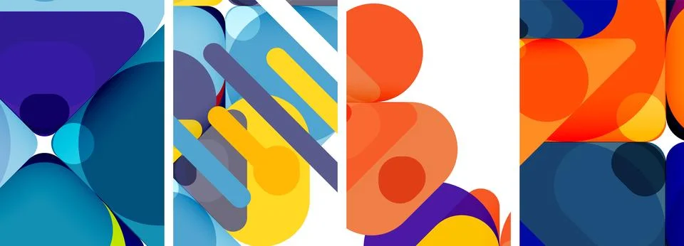 Geometric elements abstract backgrounds for wallpaper, business card, cover Stock Illustration