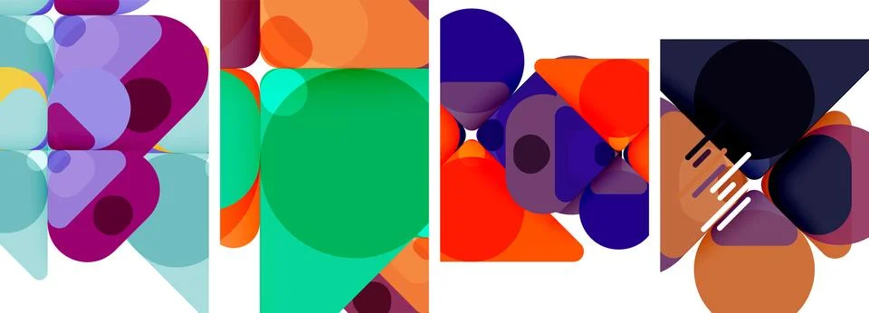 Geometric elements abstract backgrounds for wallpaper, business card, cover Stock Illustration