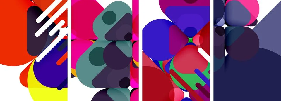 Geometric elements abstract backgrounds for wallpaper, business card, cover Stock Illustration